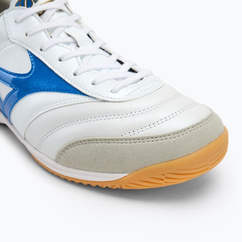 Mizuno Morelia Sala Elite IN Herren Fußballschuhe weiß/laser blau/gold 7