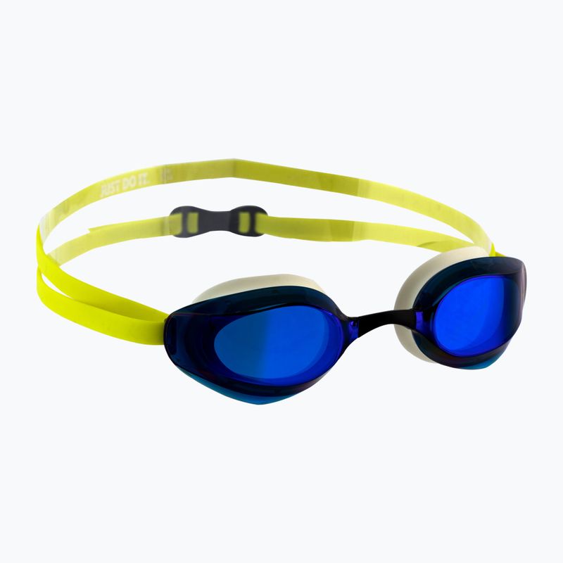 Nike Vapore Mirror gelb-blaue Schwimmbrille NESSA176