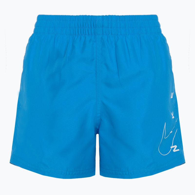 Kinder Nike Split Logo 4" Volley Schwimmen Shorts Foto blau