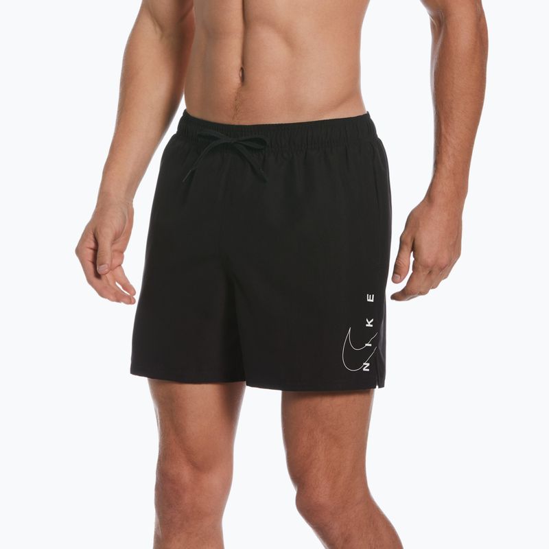 Herren Nike Swoosh Break 5" Volley Badeshorts schwarz NESSC601-001 3