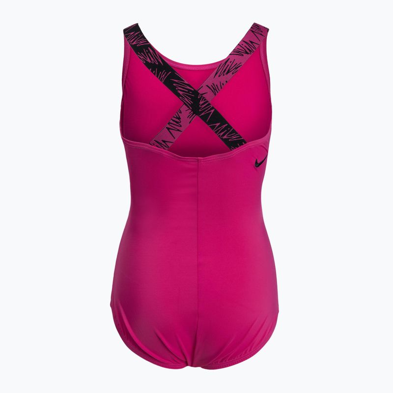 Nike Crossback rosa Kinder-Badeanzug einteilig NESSC727-672 2