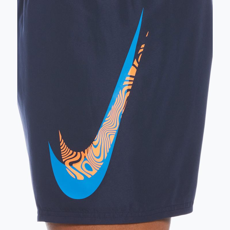 Herren Nike Liquify Swoosh 5" Volley Badeshorts navy blau NESSC611-440 3