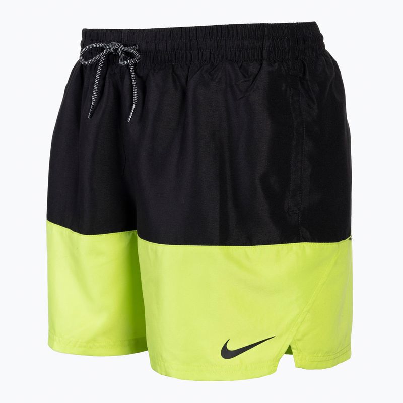 Herren Nike Split 5" Volley Badeshorts schwarz und grün NESSB451-312 2