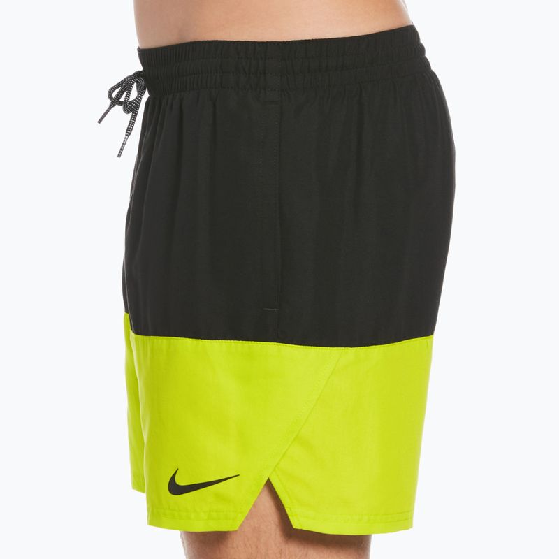 Herren Nike Split 5" Volley Badeshorts schwarz und grün NESSB451-312 7