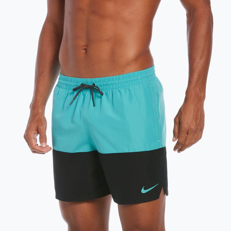 Herren Nike Split 5" Volley Badeshorts blau/schwarz NESSB451-339 5