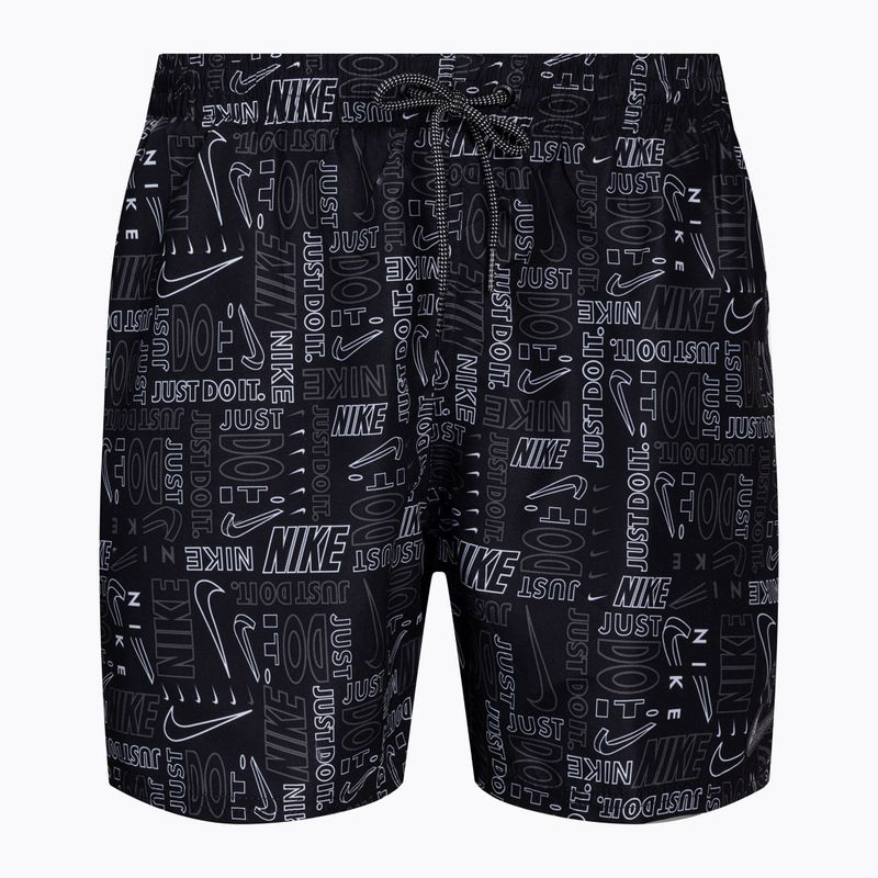 Herren Nike Logo Mashup 5" Volley Badeshorts schwarz NESSC482-001