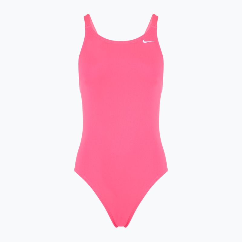 Nike Hydrastrong Solid Fastback einteiliger Badeanzug für Damen Hyper Pink