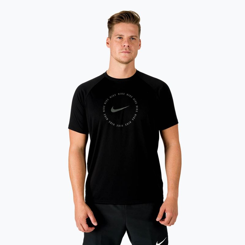 Herren Trainings-T-Shirt Nike Ring Logo schwarz NESSC666-001