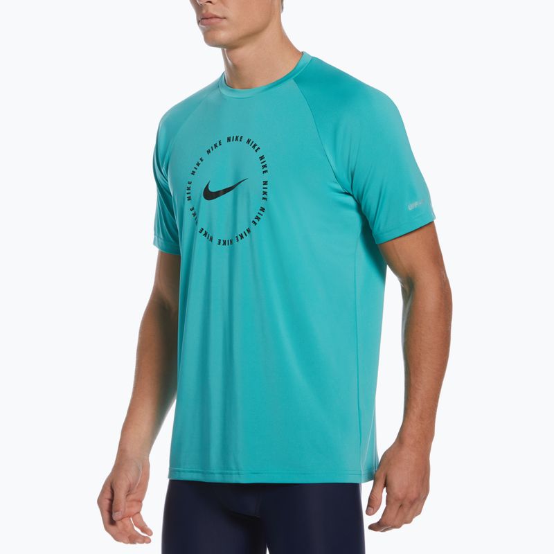 Herren Trainings-T-Shirt Nike Ring Logo türkis NESSC666-339 8
