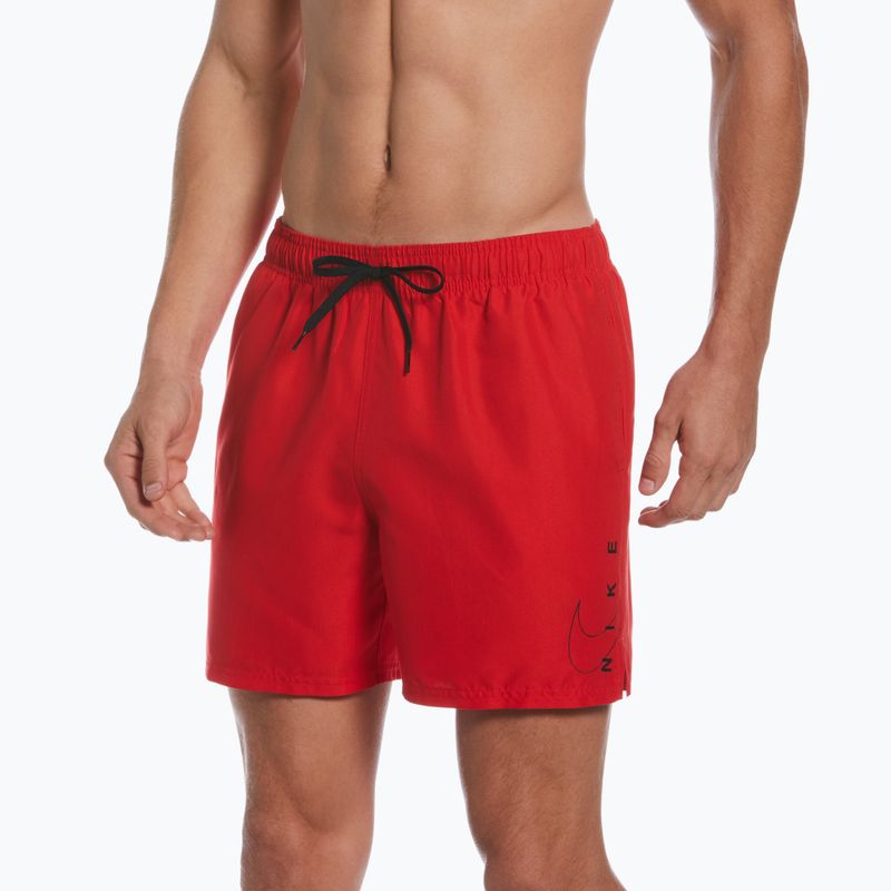 Herren Nike Swoosh Break 5" Volley Badeshorts rot NESSC601-614 5