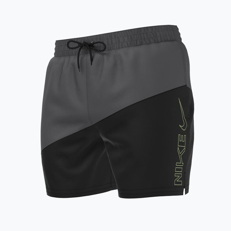 Herren Nike Block Swoosh 5" Volley Badeshorts schwarz NESSC492-001