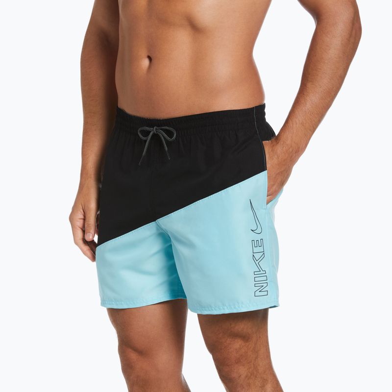 Herren Badehose Nike Block Swoosh 5" Volley blau NESSC492 4