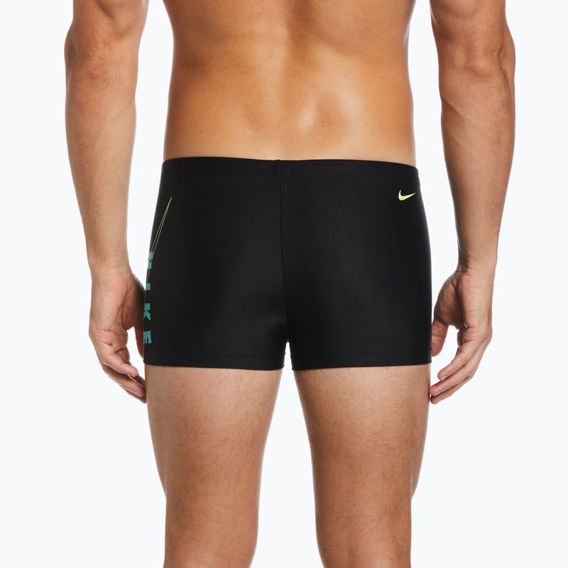 Badehose boxer Herren Nike Reflect Logo Square Leg schwarz NESSC583 6