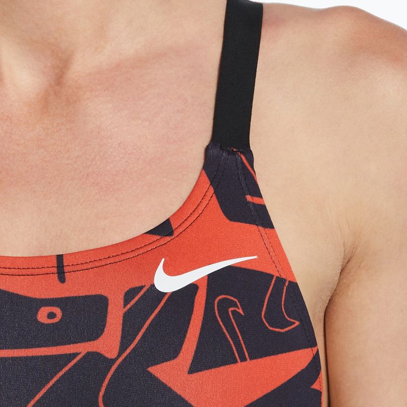 Einteiliger Damen-Badeanzug Nike Multiple Print Fastback orange NESSC050-631 8