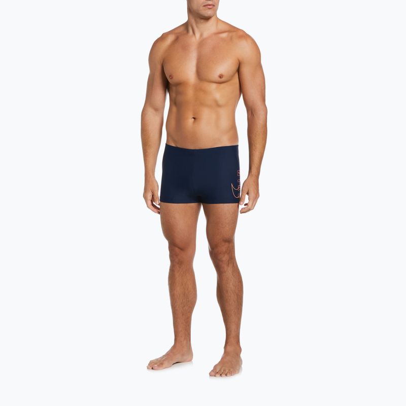 Badehose boxer Herren Nike Reflect Logo Square Leg dunkelblau NESSC58344 7