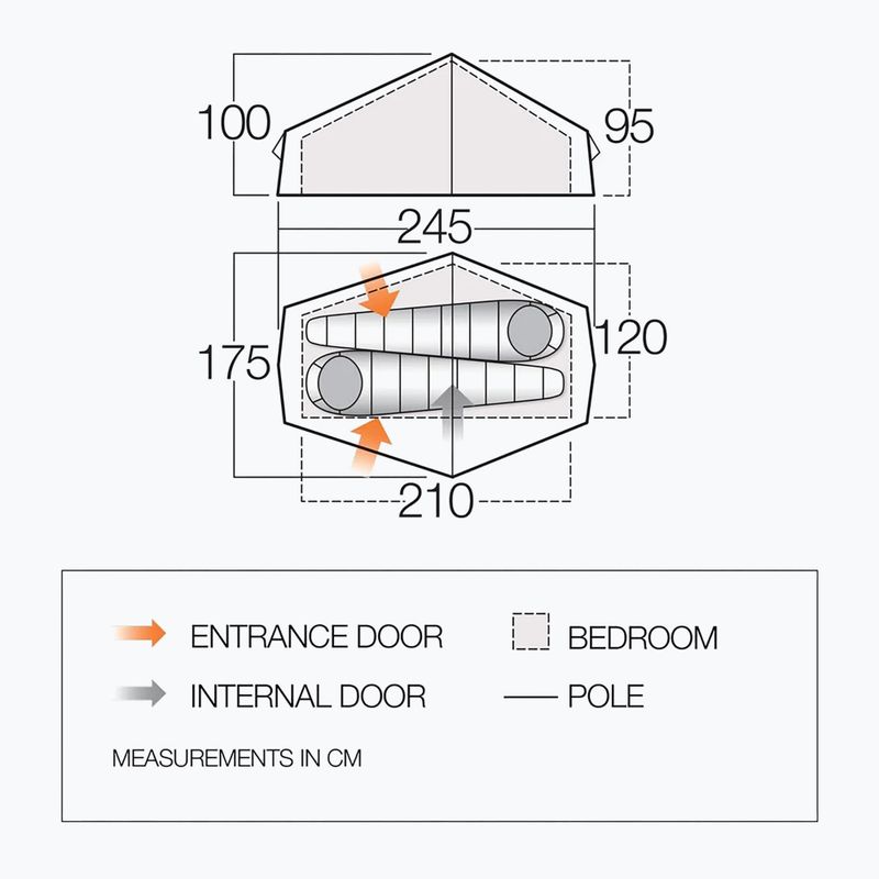 Vango F10 Helium UL 2 alpingrün 2-Personen-Campingzelt 2