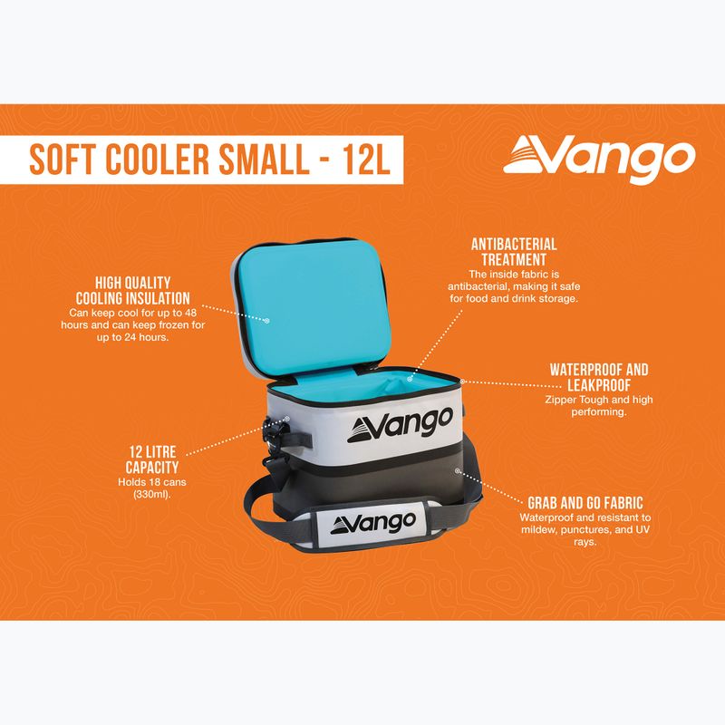 Vango Soft Cooler Small 12 l kühle graue Thermotasche 7