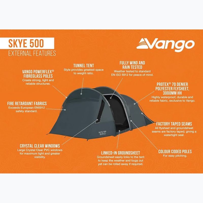 Vango Skye 500 tiefblau 5-Personen-Campingzelt 8