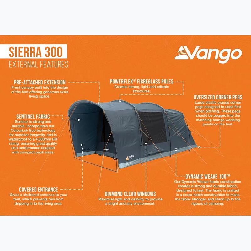 3‑Personen Campingzelt Vango Sierra 300 deep blue 10