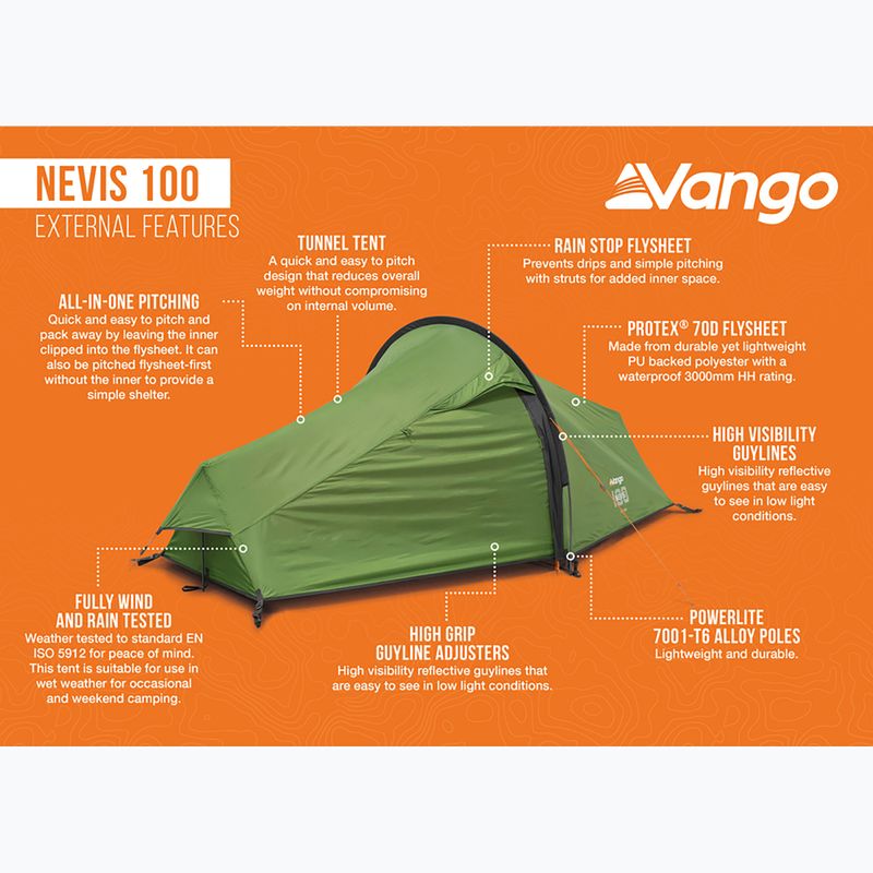 Vango Nevis 100 pamir grün 1-Personen-Trekkingzelt 14