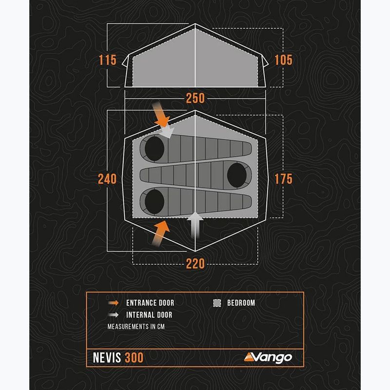 3‑Personen Trekkingzelt Vango Nevis 300 pamir green 2