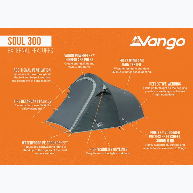 Vango Soul 300 tiefblau 3-Personen-Trekkingzelt 9