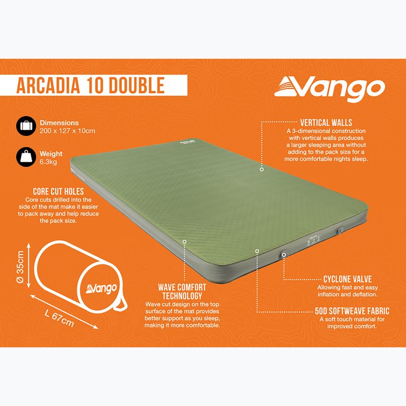 Vango Arcadia 10 Doppel-Olive selbstaufblasende Matratze 7