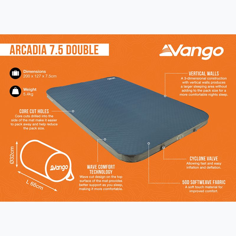 Vango Arcadia 7.5 Double tiefblau selbstaufblasende Matte 7