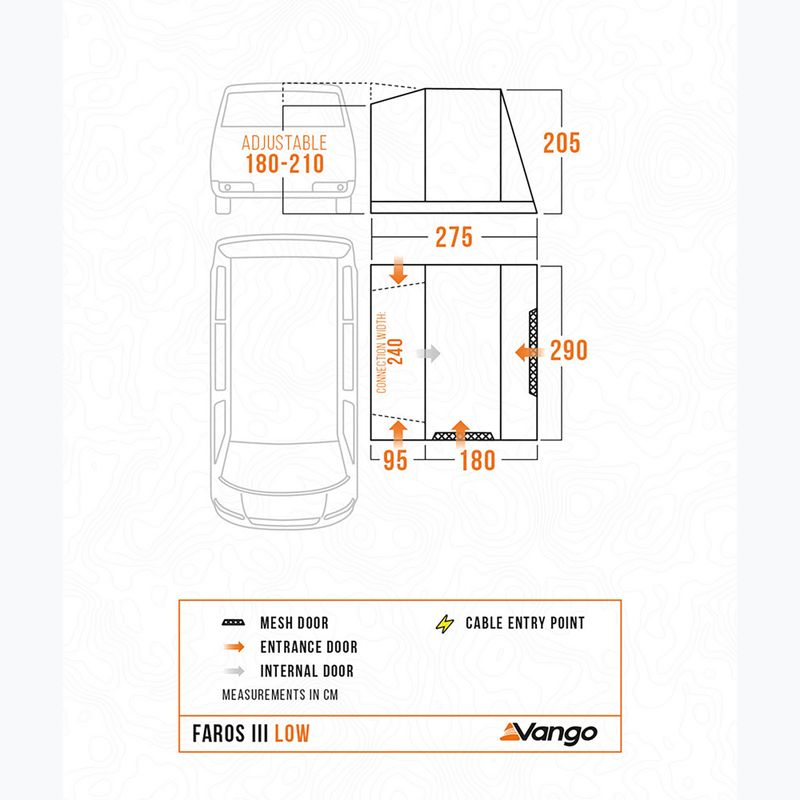 Vorzelt für Wohnmobil Vango Faros II Low smoke 10