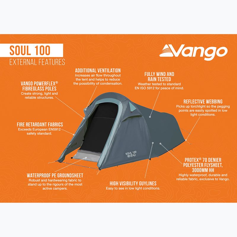 Trekkingzelt 1-Personen Vango Soul 100 tiefblau 12