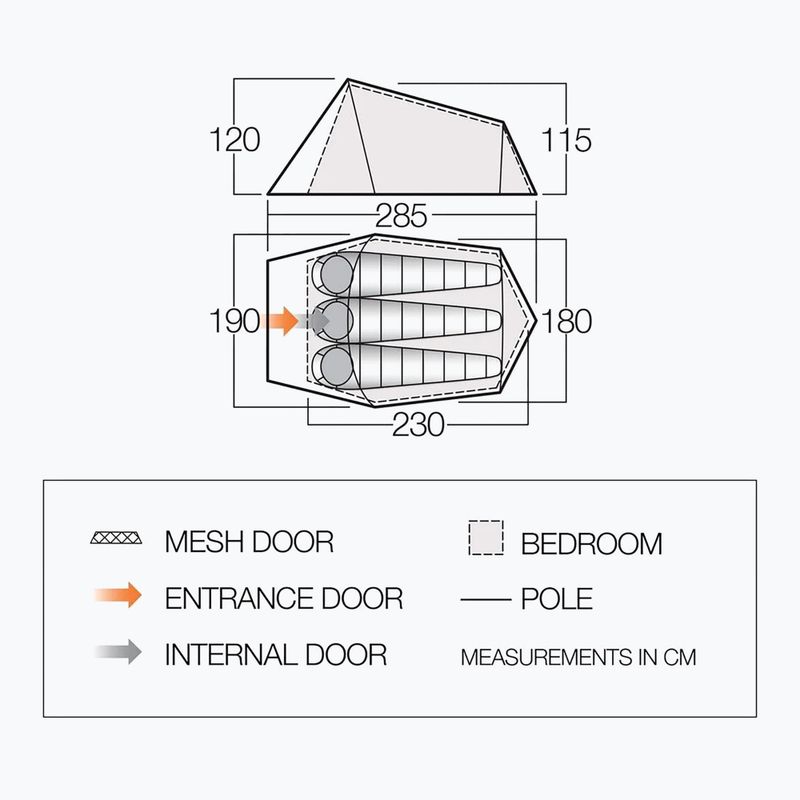 3‑Personen Trekkingzelt Vango Soul 300 deep blue 3