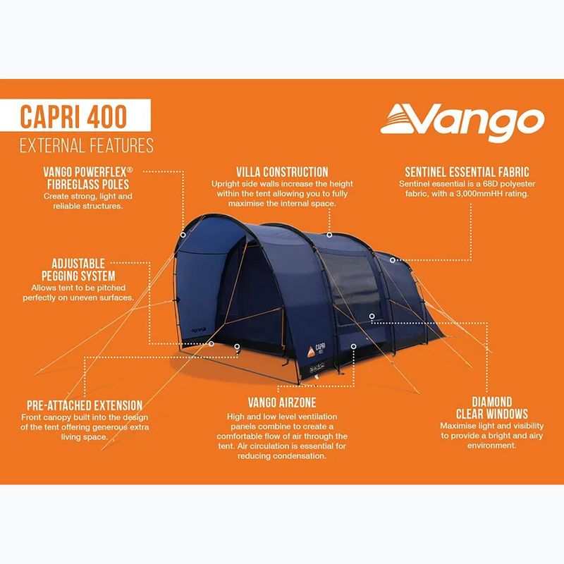 4-Personen-Campingzelt Vango Capri 400 twilight blue 10