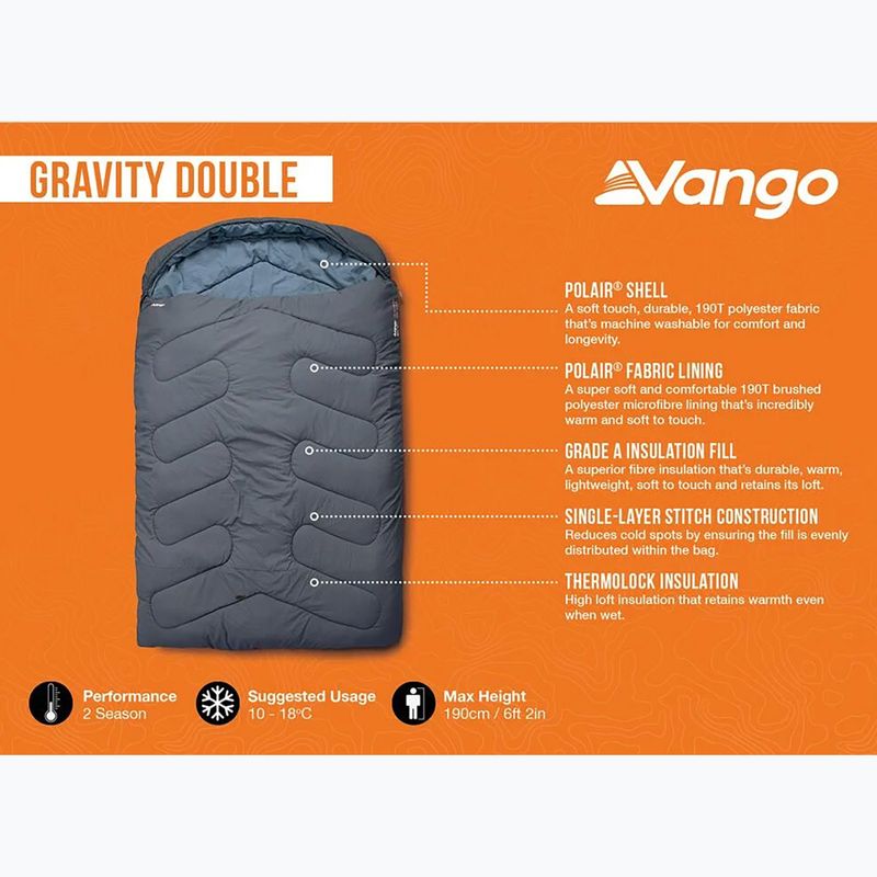 Schlafsack Vango Gravity Double deep blue 6