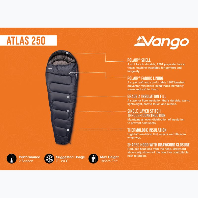 Schlafsack Vango Atlas 250 midnight navy 5