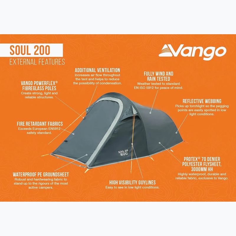 2‑Personen-Trekkingzelt Vango Soul 200 peridot green 3