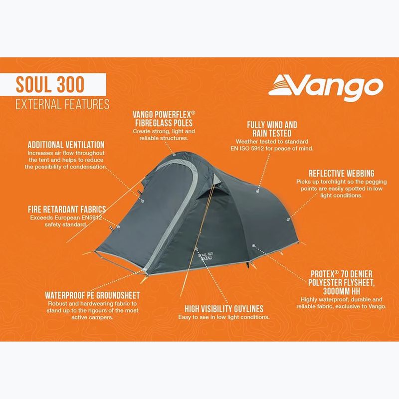 3‑Personen Trekkingzelt Vango Soul 300 peridot green 3