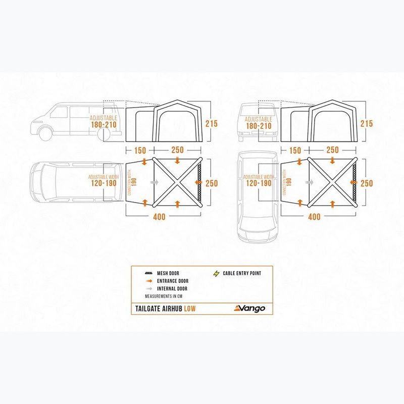 Vorraum fürs Auto Vango AirHub II Low cloud grey 11