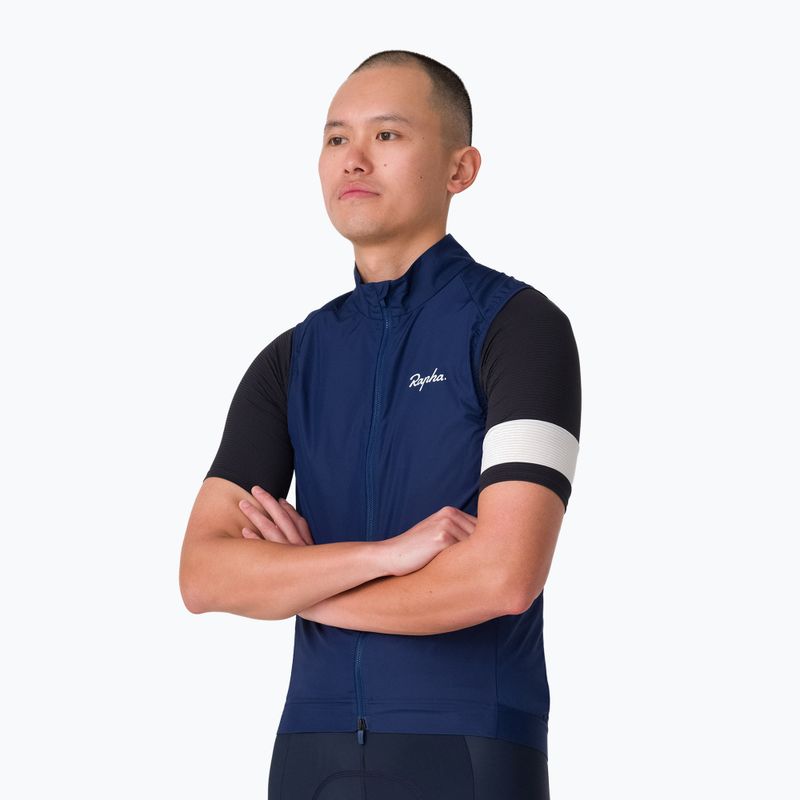 Herren-Fahrradweste Rapha Core Gilet Navy/White 2