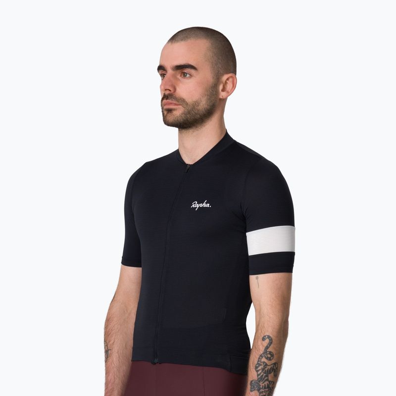 Herren-Fahrradtrikot Rapha Core Lightweight Jersey black/white 2