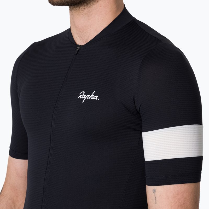 Herren-Fahrradtrikot Rapha Core Lightweight Jersey black/white 3