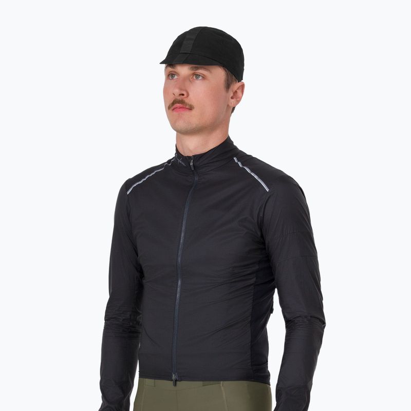 Herren-Fahrradjacke Rapha Brevet Element Wind Jacket black/grey 2