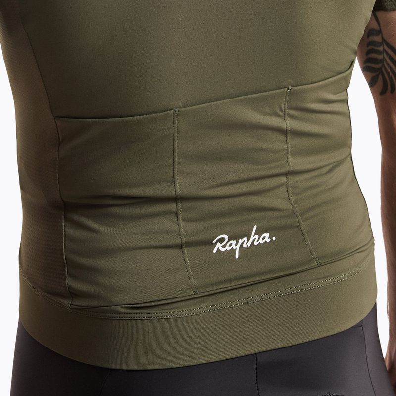 Herren-Fahrradtrikot Rapha Core Lightweight Jersey dark green/white 4