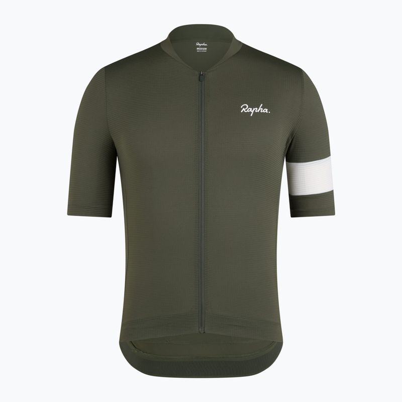 Herren-Fahrradtrikot Rapha Core Lightweight Jersey dark green/white 5