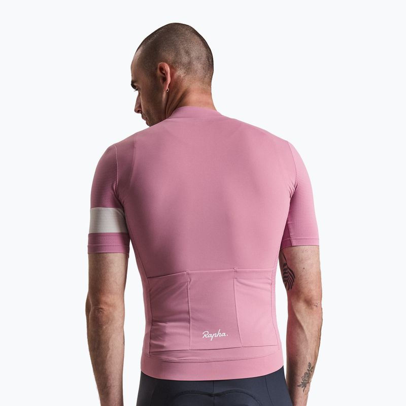 Herren-Fahrradtrikot Rapha Core Lightweight Jersey dusty mauve/white 2
