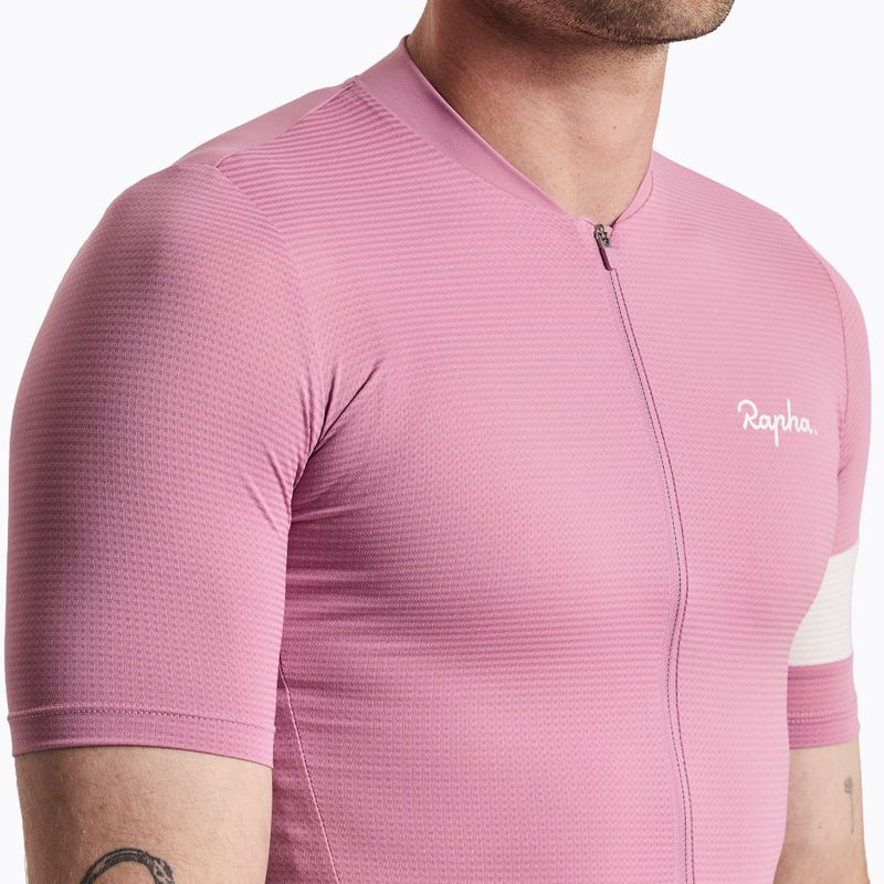 Herren-Fahrradtrikot Rapha Core Lightweight Jersey dusty mauve/white 3