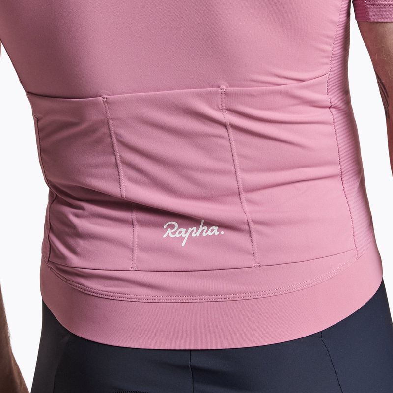 Herren-Fahrradtrikot Rapha Core Lightweight Jersey dusty mauve/white 4