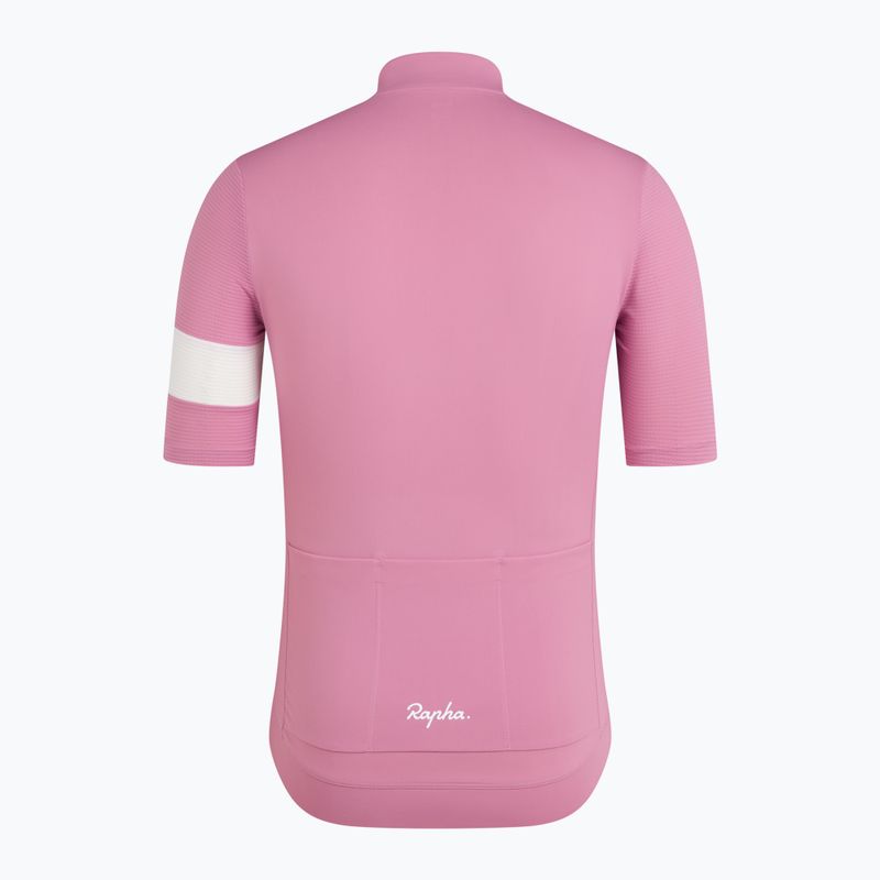 Herren-Fahrradtrikot Rapha Core Lightweight Jersey dusty mauve/white 6