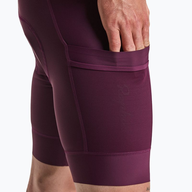 Herren-Radhose Rapha Brevet Element Cargo Bib Shorts plum/white 4