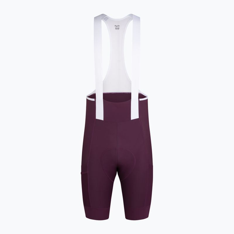 Herren-Radhose Rapha Brevet Element Cargo Bib Shorts plum/white 5