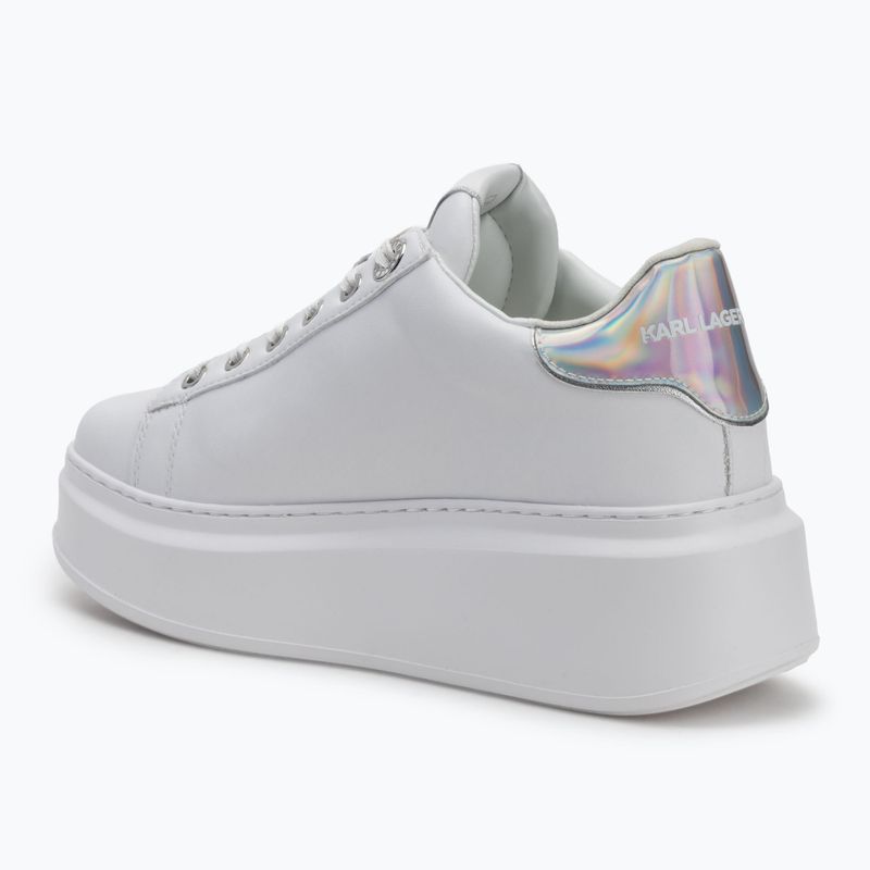 KARL LAGERFELD Damen Schuhe Anakapri Signia weißes Leder m/Silber 3
